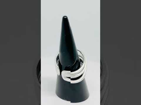 925 Silver Contour Loop Ring Adjustable #jewelhubcouk #finejewellery