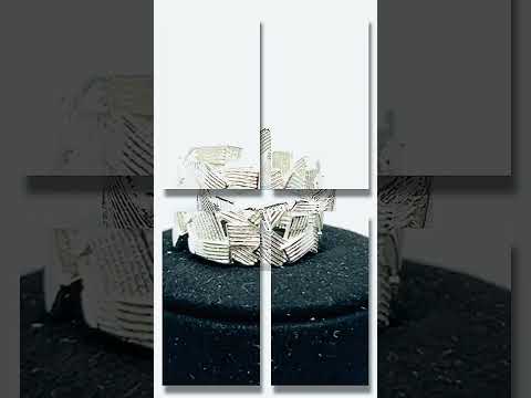 Textured 925 Sterling Silver Ring | Bold Adjustable Geometric Band #jewelhubcouk #finejewellery