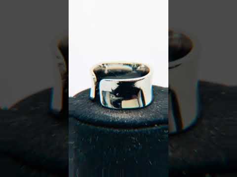 Minimalist 925 Silver Ring | Sculptural Wide Band Elegance #jewelhubcouk #finejewellery