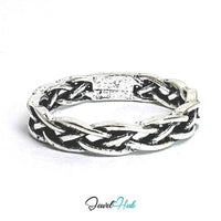 Punk Braided Rope Chain Ring · Zinc Alloy · S