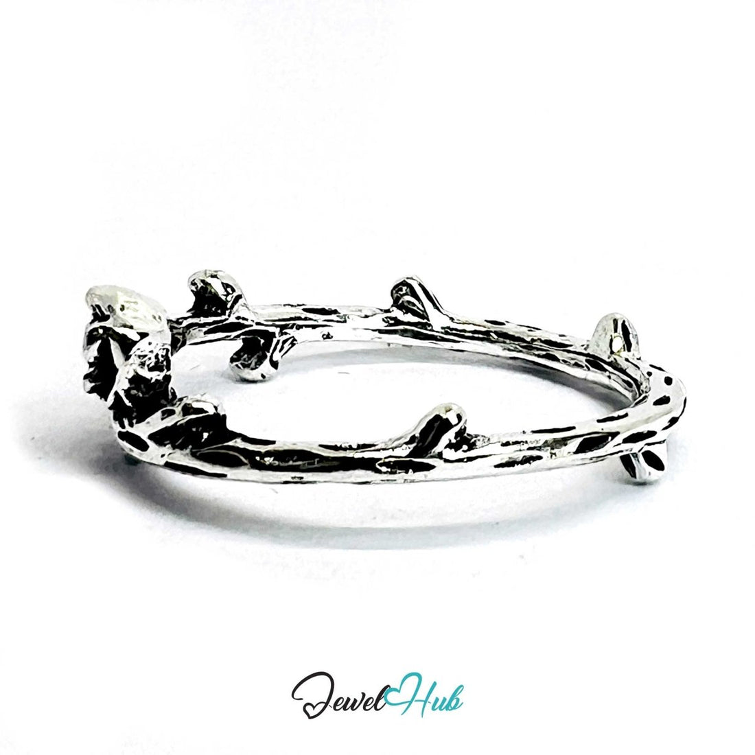 Punk Floral Rebel Ring · Zinc Alloy · Rose‑Tone Sculptural Bloom Motif - JewelHub.co.uk