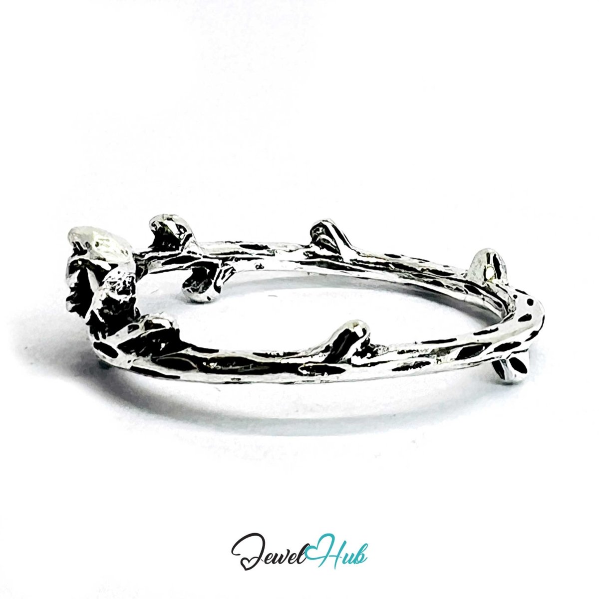 Punk Floral Rebel Ring · Zinc Alloy · Rose‑Tone Sculptural Bloom Motif - JewelHub.co.uk