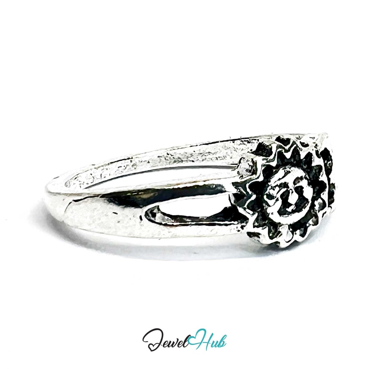 Punk Sun Moon Ring · Zinc Alloy · Silver‑Plated Celestial Dual Motif - JewelHub.co.uk