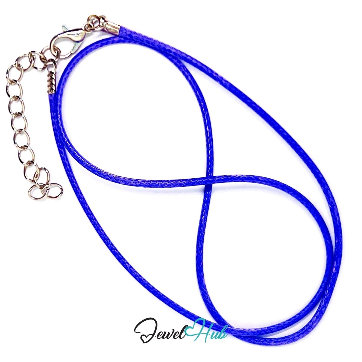 Purple Faux Leather Cord Necklace – 40cm Layering Base (Silver Clasp) - JewelHub.co.uk