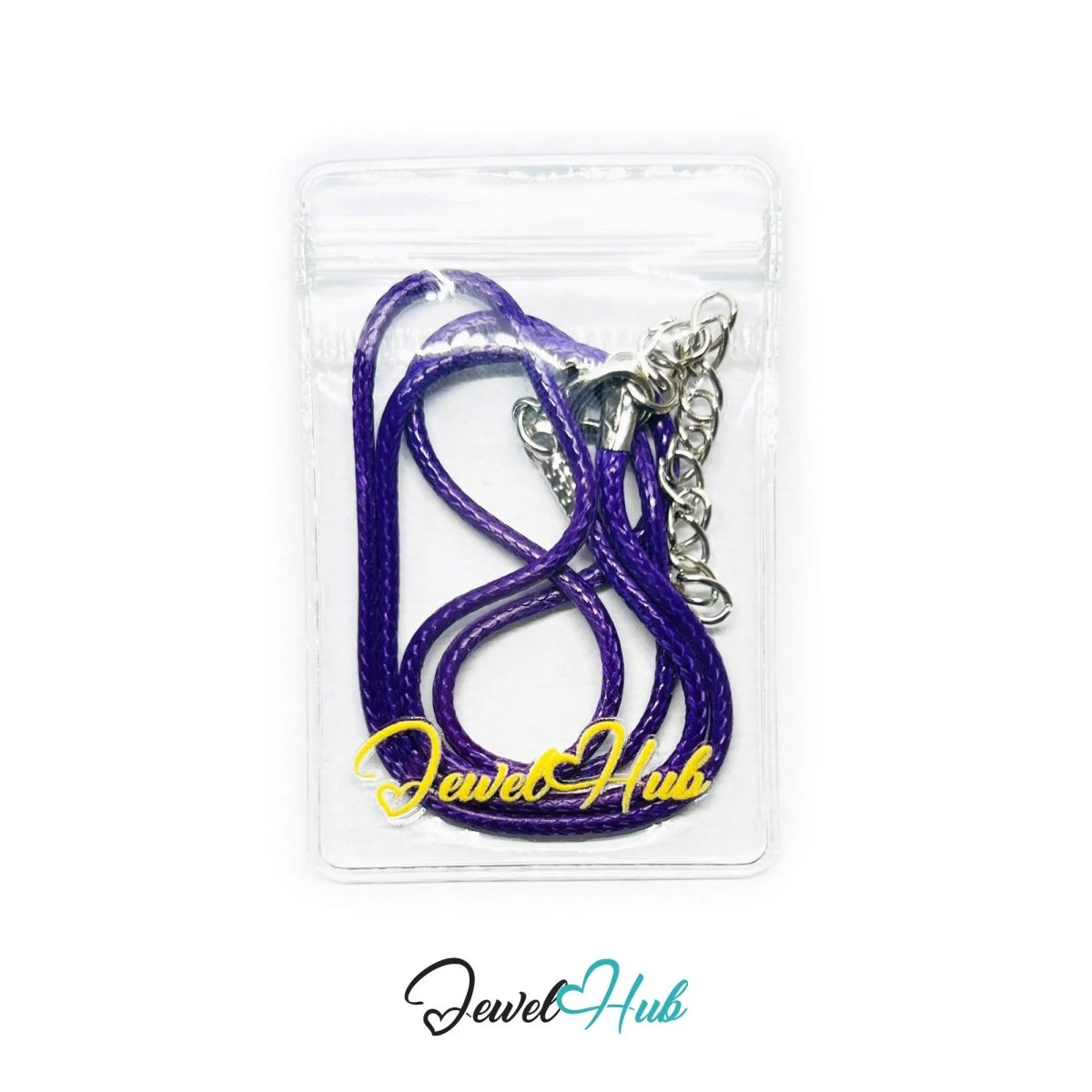 Purple Faux Leather Cord Necklace – 40cm Layering Base (Silver Clasp) - JewelHub.co.uk