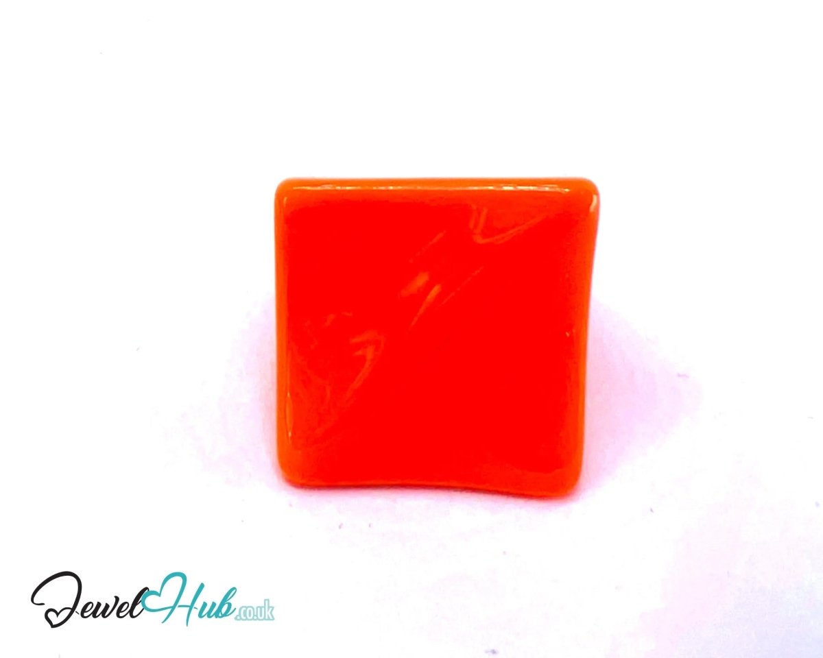 Resin Ring 🧡 EmberEdge – UK P · US 8 · Giant Series · Handcrafted Resin · 7.24g - JewelHub.co.uk