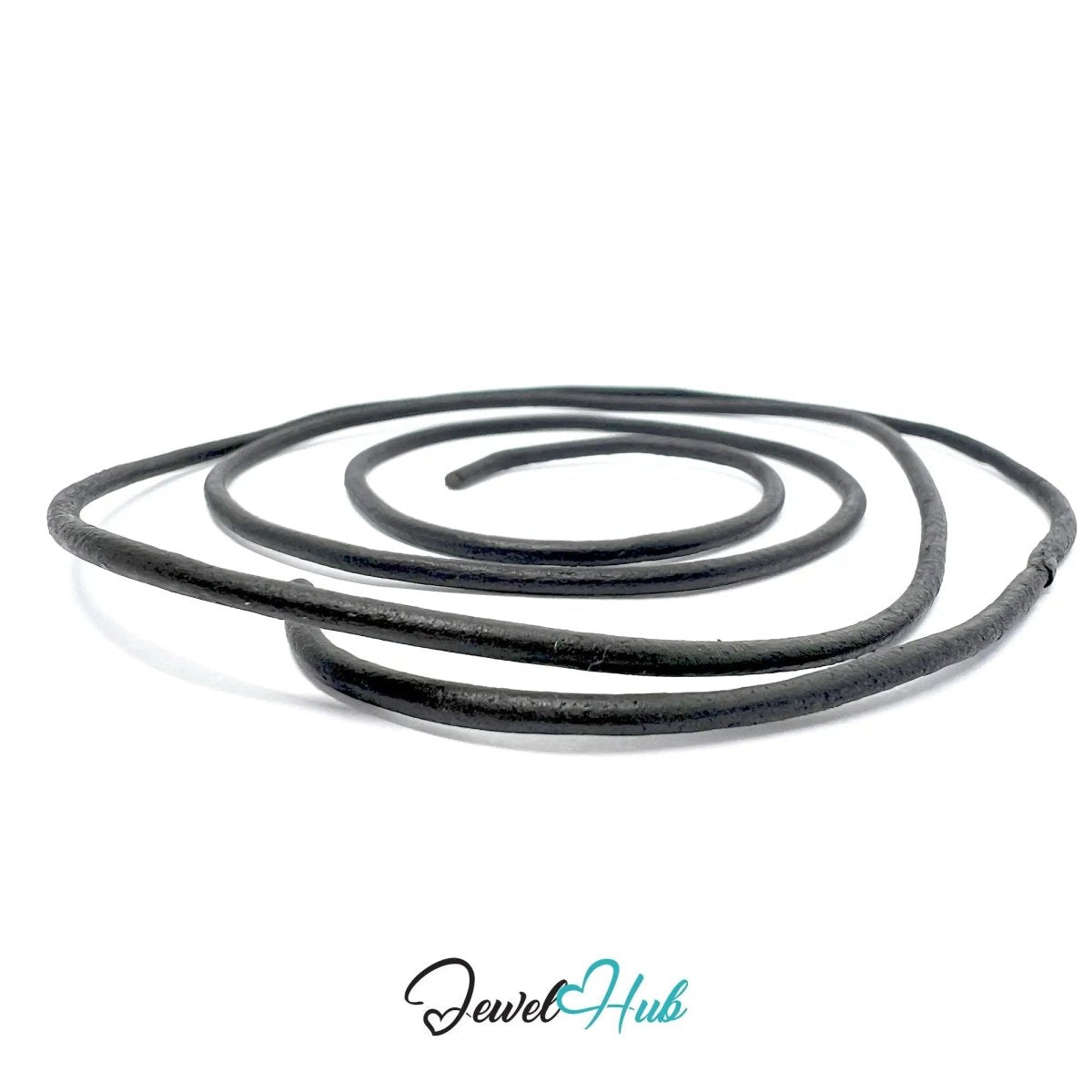 ShadowThread Longline – Noir Faux Leather Cord for Jewellery Making - JewelHub.co.uk