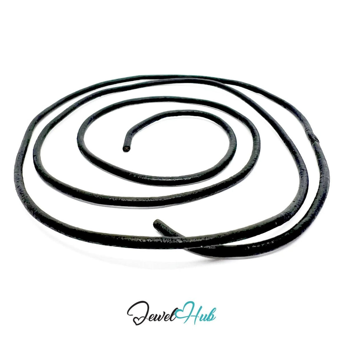 ShadowThread Longline – Noir Faux Leather Cord for Jewellery Making - JewelHub.co.uk