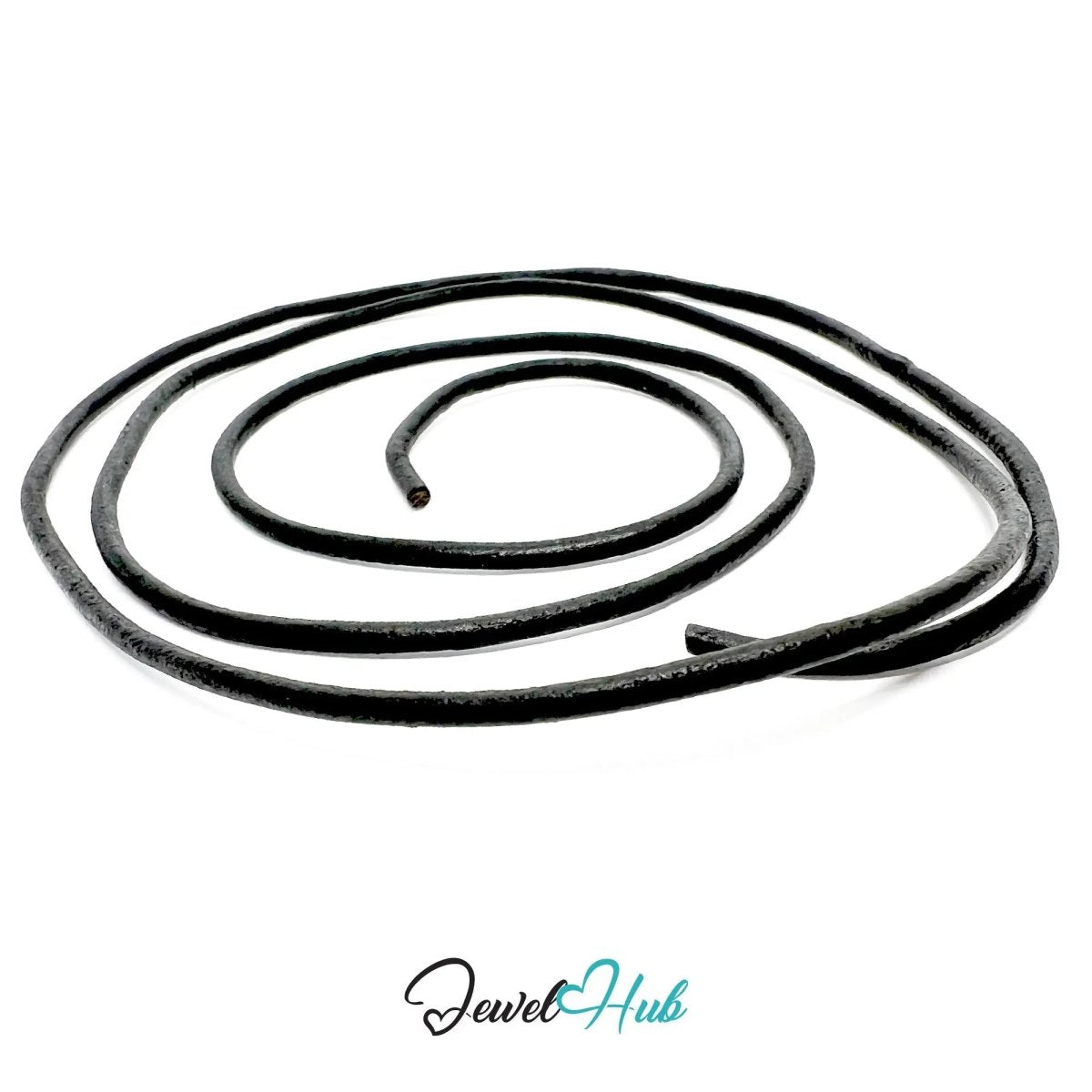 ShadowThread Longline – Noir Faux Leather Cord for Jewellery Making - JewelHub.co.uk