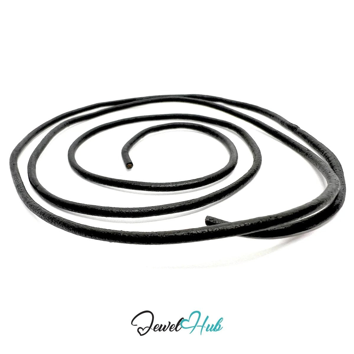 ShadowThread Longline – Noir Faux Leather Cord for Jewellery Making - JewelHub.co.uk