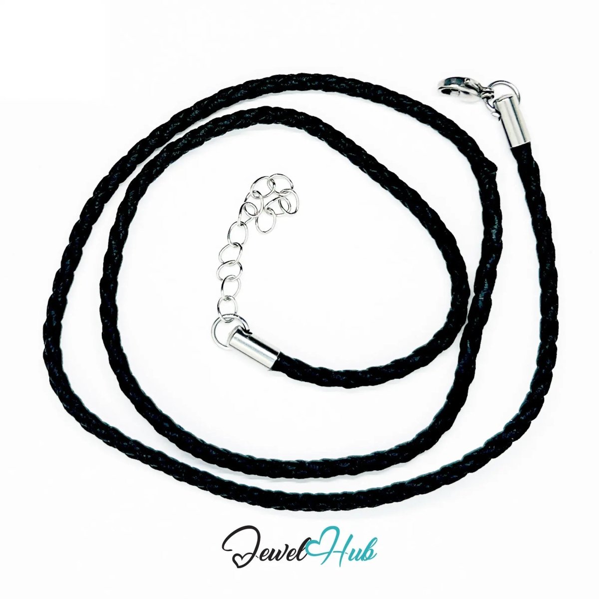 ShadowThread Luxe – Fashion Jewelry Necklace in Faux Braided Leather with Adjustable Clasp - JewelHub.co.uk