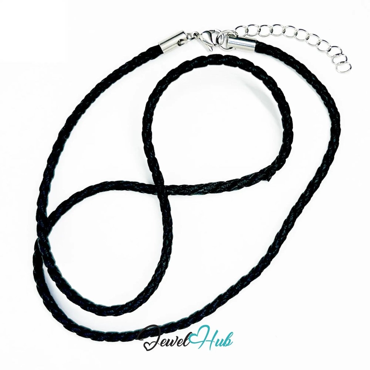 ShadowThread Luxe – Fashion Jewelry Necklace in Faux Braided Leather with Adjustable Clasp - JewelHub.co.uk