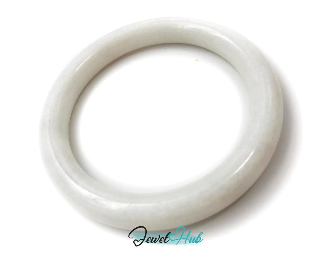 Silent Guardian · White Nephrite Jade Bracelet · Protective Gift of Emotional Strength - JewelHub.co.uk
