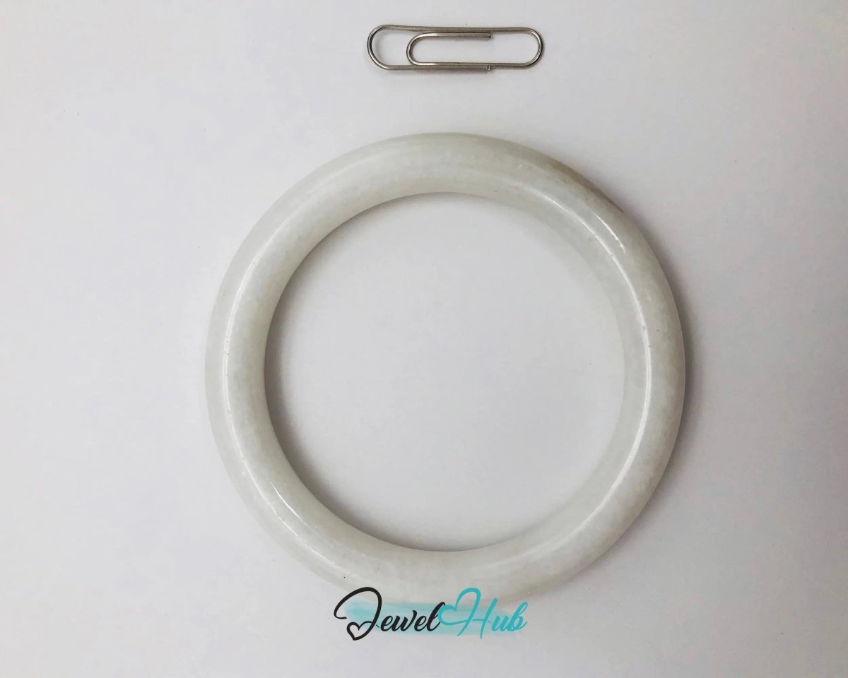 Silent Guardian · White Nephrite Jade Bracelet · Protective Gift of Emotional Strength - JewelHub.co.uk