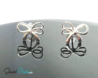 Silken Ribbon – 925 Sterling Silver Mini Bow 