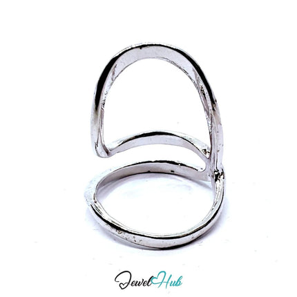 Silver - Plated Abstract Loop Zinc Alloy Ring – Fixed Size P | Things for Teen Statement Jewellery - JewelHub.co.uk