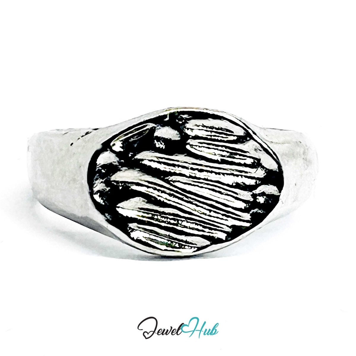 Silver - Plated Sculptural Adjustable Ring | Silver Plated Zinc Alloy - JewelHub.co.uk