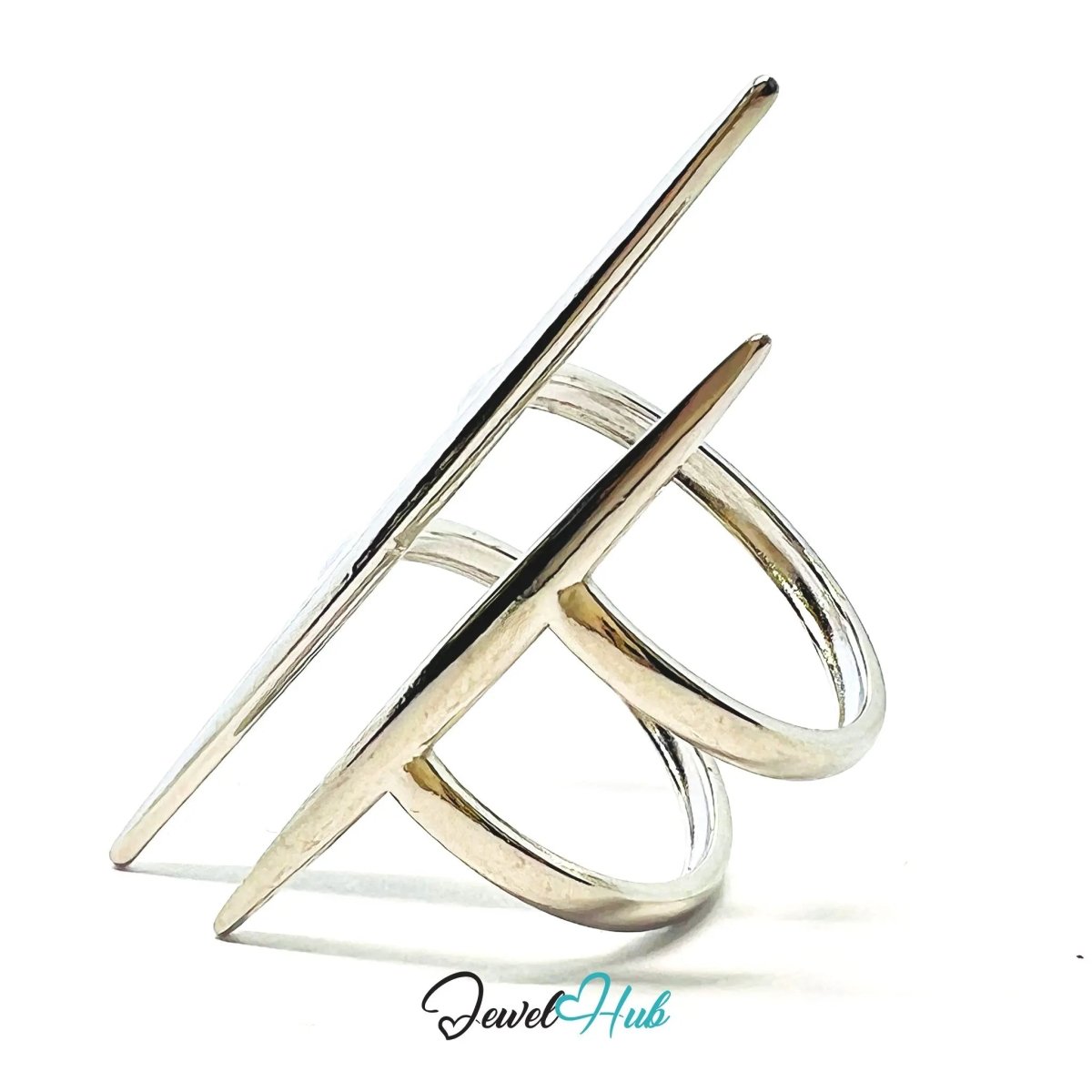 Silver SpikeForm Stainless Steel Ring · Adjustable PQR · The Sharpest Split - JewelHub.co.uk