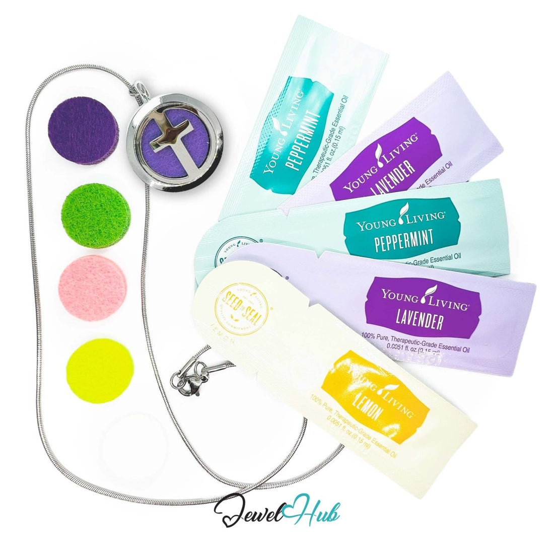 Stainless Steel Aromatherapy Pendant – Faith Cross - JewelHub.co.uk