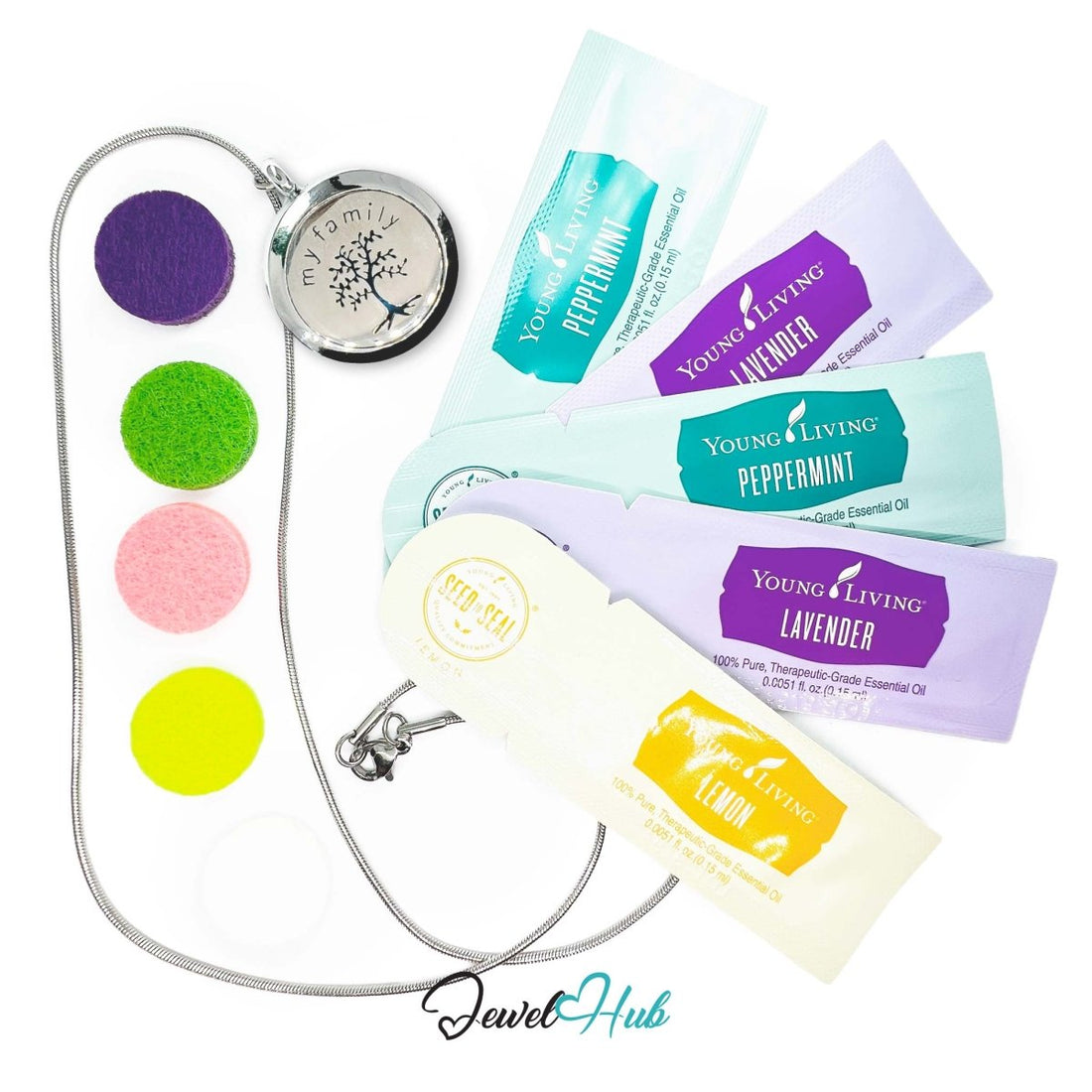 Stainless Steel Aromatherapy Pendant – Family Tree - JewelHub.co.uk