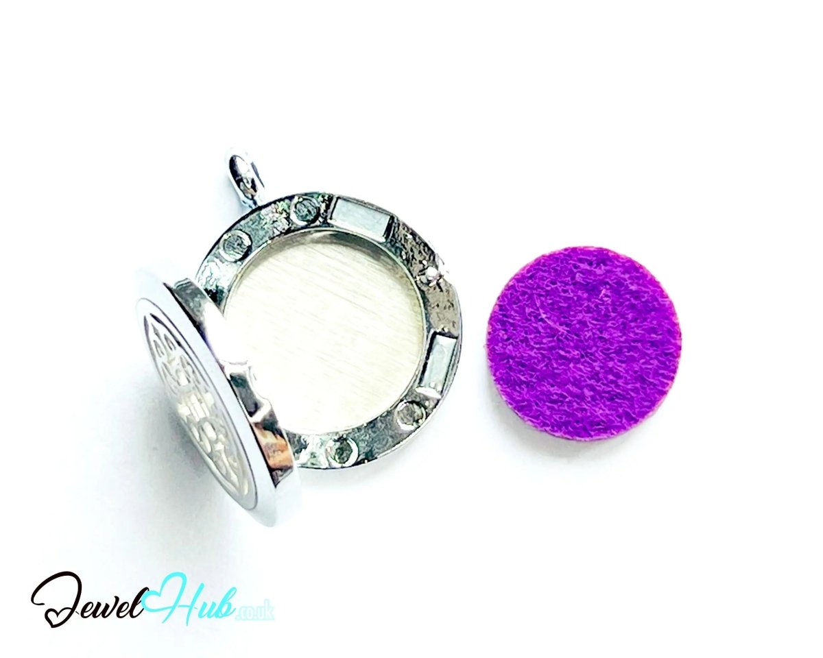 Stainless Steel Aromatherapy Pendant for Elegance & Centering 🌀 Ornamental Aura - JewelHub.co.uk