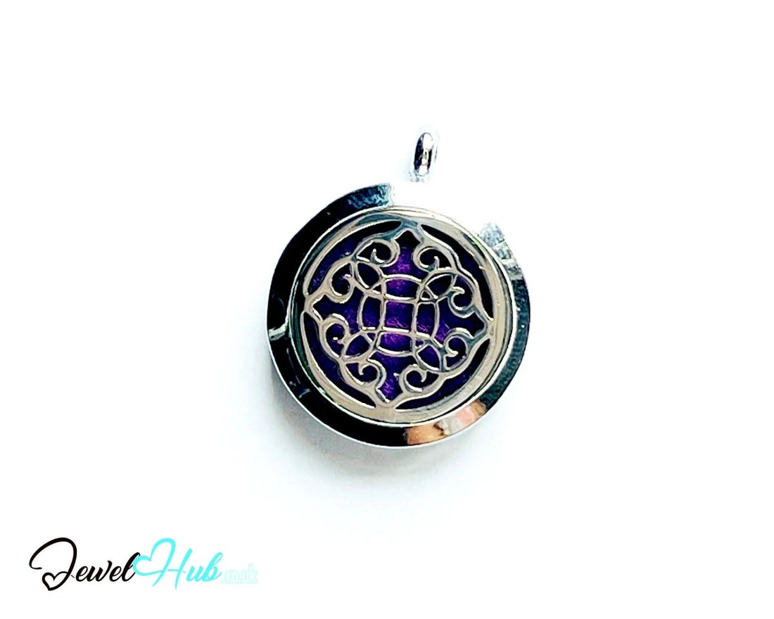 Stainless Steel Aromatherapy Pendant for Elegance & Centering 🌀 Ornamental Aura - JewelHub.co.uk