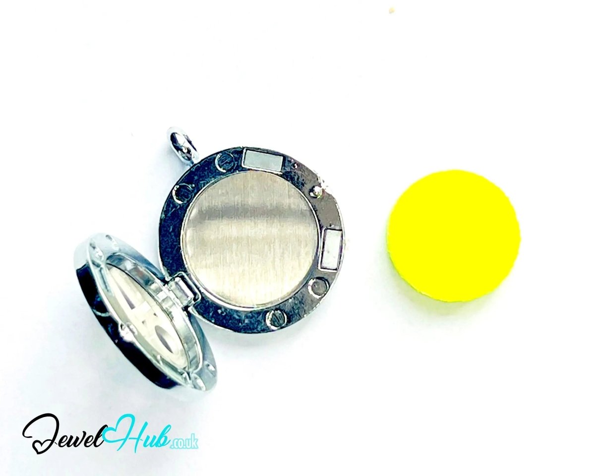 Stainless Steel Aromatherapy Pendant for Energy & Expression 💛 Bold Love - JewelHub.co.uk