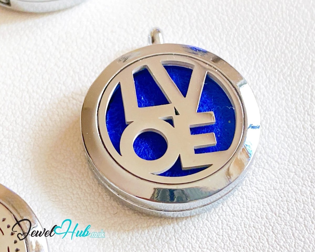 Stainless Steel Aromatherapy Pendant for Energy & Expression 💛 Bold Love - JewelHub.co.uk