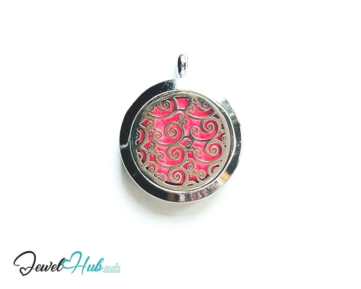 Stainless Steel Aromatherapy Pendant for Flow & Emotional Clarity 🌪️ Ocean Spiral - JewelHub.co.uk