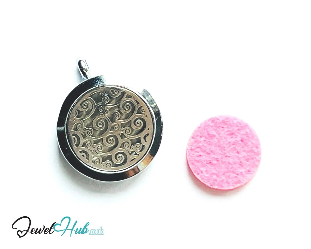 Stainless Steel Aromatherapy Pendant for Flow & Emotional Clarity 🌪️ Ocean Spiral - JewelHub.co.uk