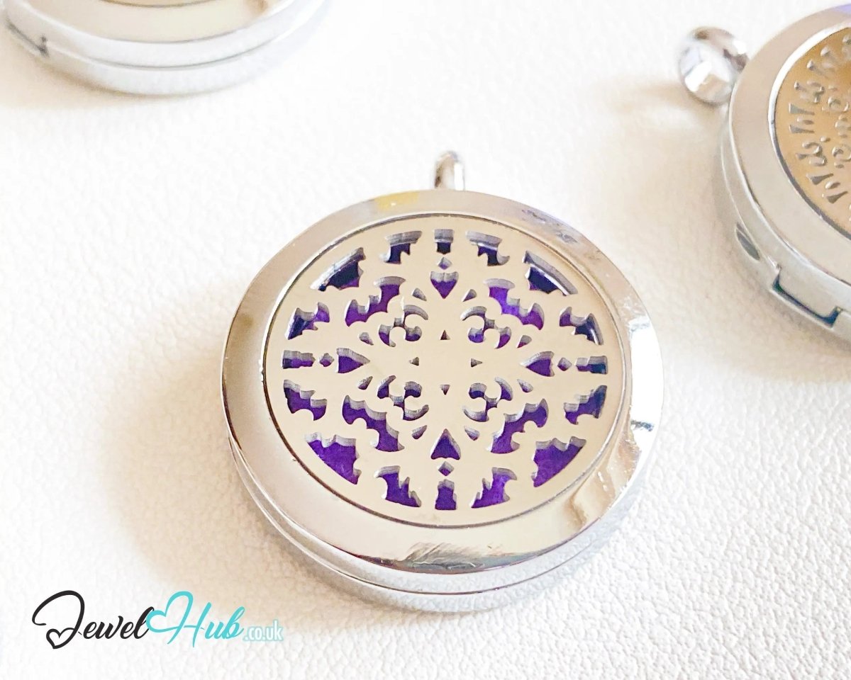 Stainless Steel Aromatherapy Pendant for Grace & Presence 🌸 Petal Radiance - JewelHub.co.uk