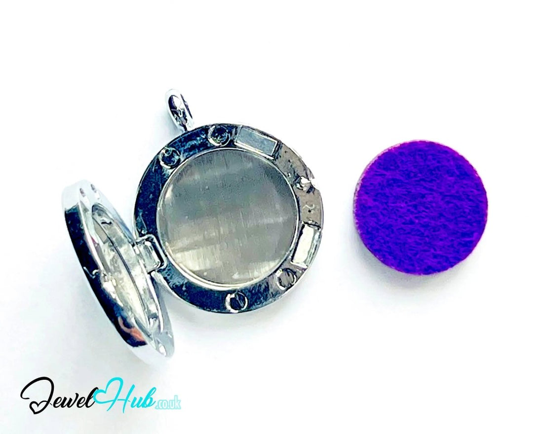 Stainless Steel Aromatherapy Pendant for Growth & Good Vibes 🦋 Luna Wing - JewelHub.co.uk