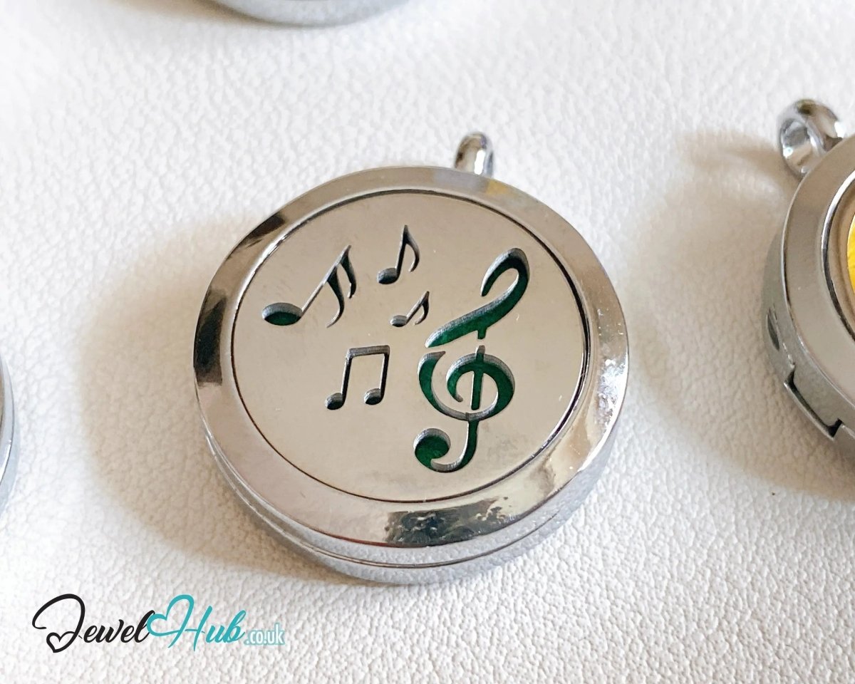 Stainless Steel Aromatherapy Pendant for Harmony & Clarity 🎶 Melody Calm - JewelHub.co.uk