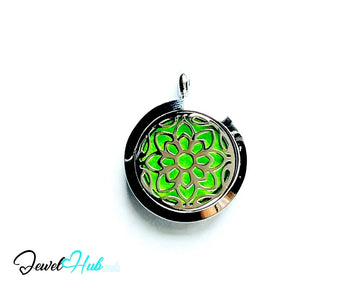 Stainless Steel Aromatherapy Pendant for Harmony & Light 🌿 Celestial Bloom - JewelHub.co.uk