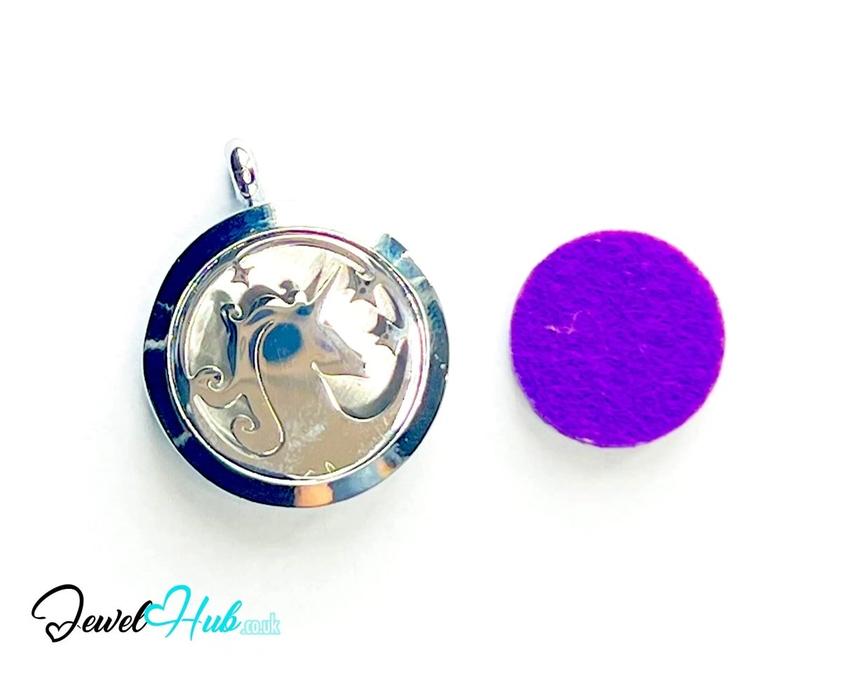 Stainless Steel Aromatherapy Pendant for Imagination & Self - Love 🦄 Unicorn Dreams - JewelHub.co.uk