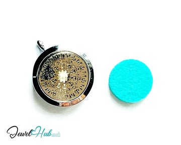 Stainless Steel Aromatherapy Pendant for Inner Peace & Presence 🌺 Mandala Bloom - JewelHub.co.uk