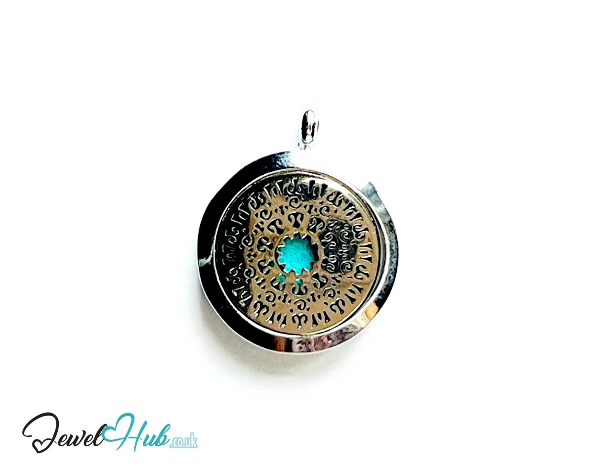 Stainless Steel Aromatherapy Pendant for Inner Peace & Presence 🌺 Mandala Bloom - JewelHub.co.uk