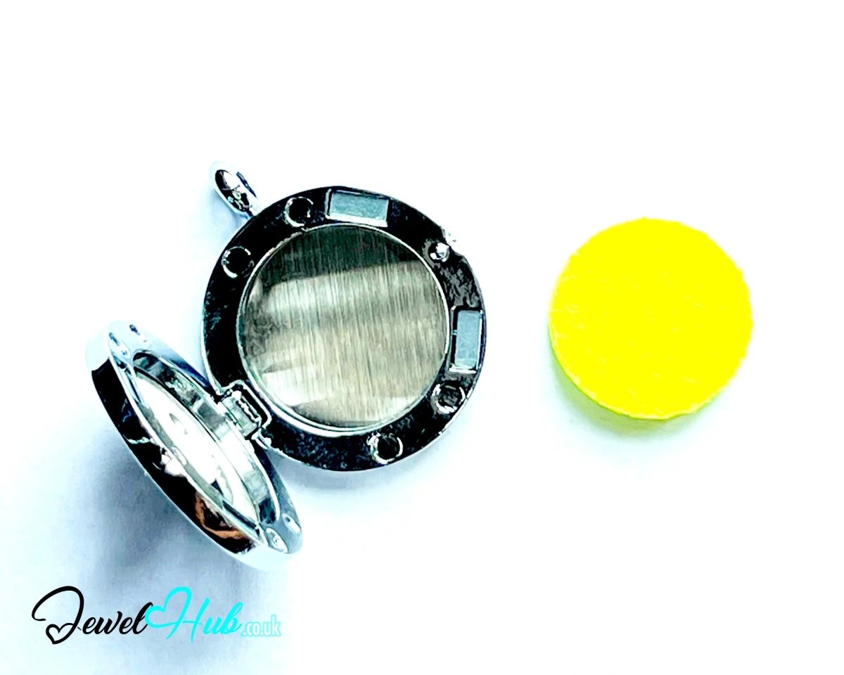 Stainless Steel Aromatherapy Pendant for Joy & Chill Vibes 😊 Golden Glow - JewelHub.co.uk