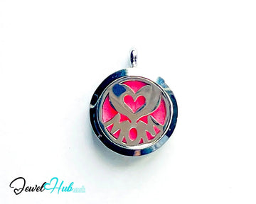 Stainless Steel Aromatherapy Pendant for Love & Appreciation 💖 Heart of Mum - JewelHub.co.uk