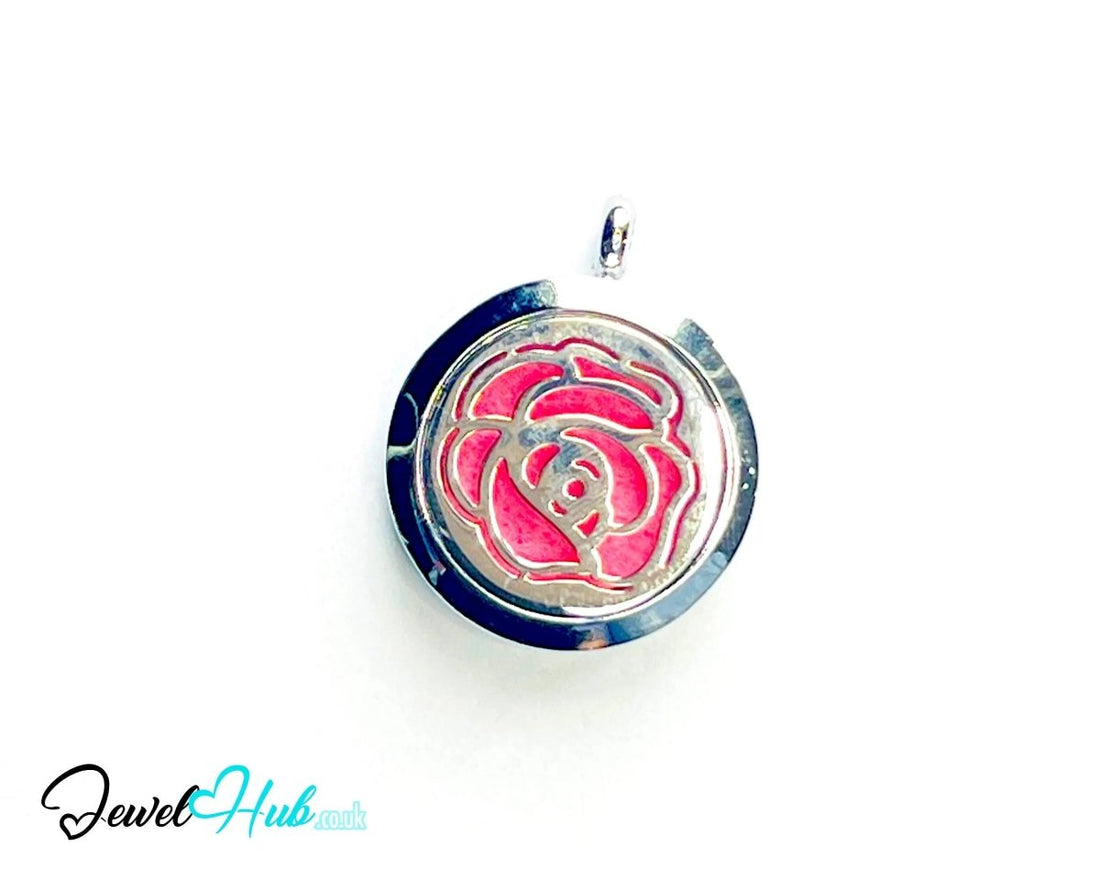 Stainless Steel Aromatherapy Pendant for Love & Self - Care 🌹 Petal Whisper - JewelHub.co.uk