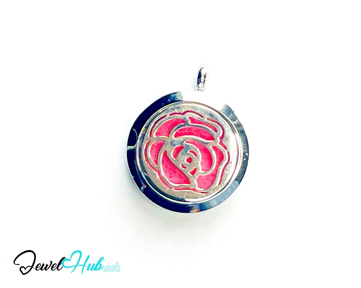 Stainless Steel Aromatherapy Pendant for Love & Self - Care 🌹 Petal Whisper - JewelHub.co.uk