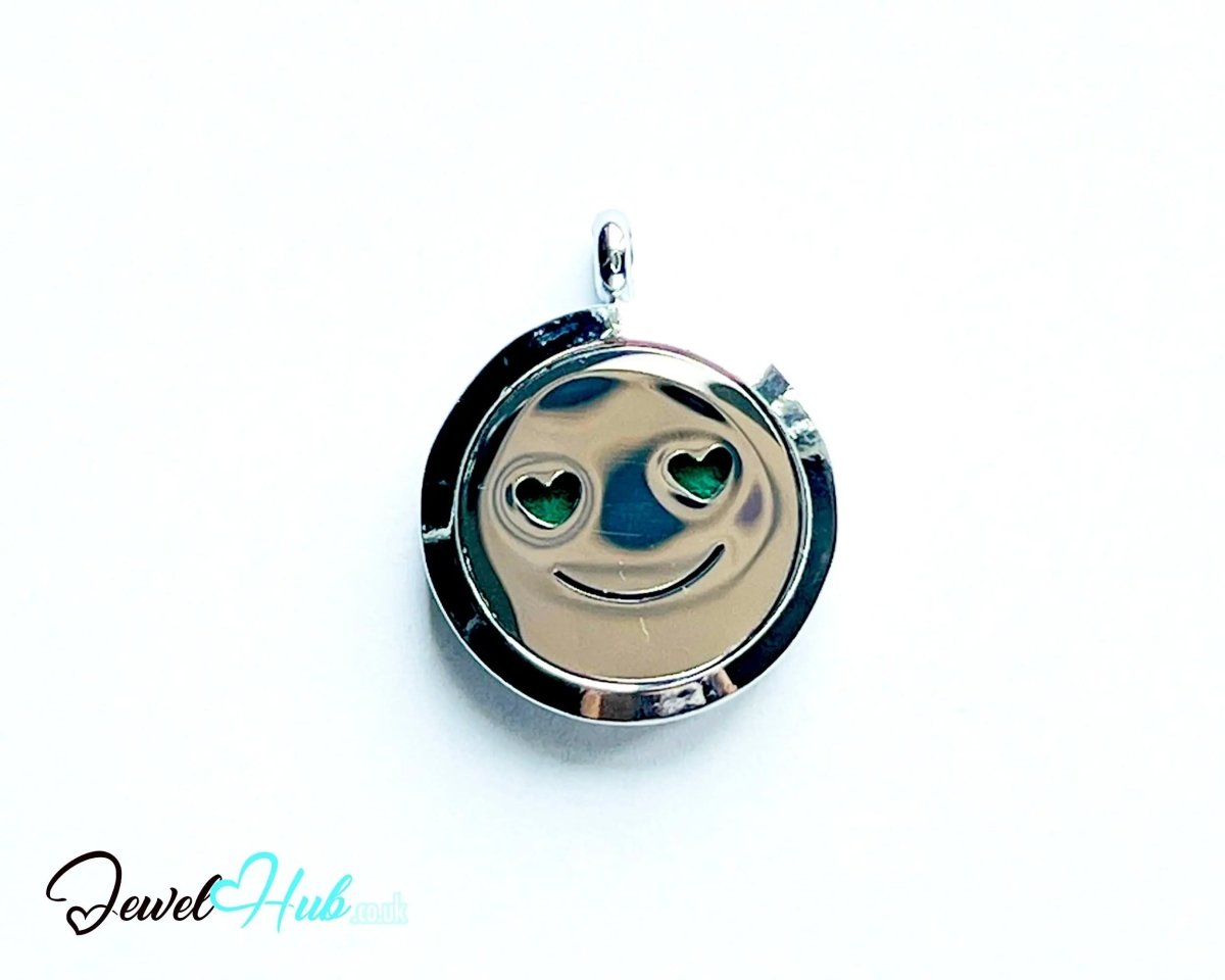 Stainless Steel Aromatherapy Pendant for Mood & Mini Wins 😄 Smiley Cool v2 - JewelHub.co.uk