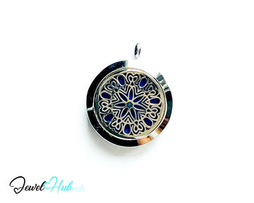 Stainless Steel Aromatherapy Pendant for Peace & Clarity 🌸 Tranquil Mandala - JewelHub.co.uk