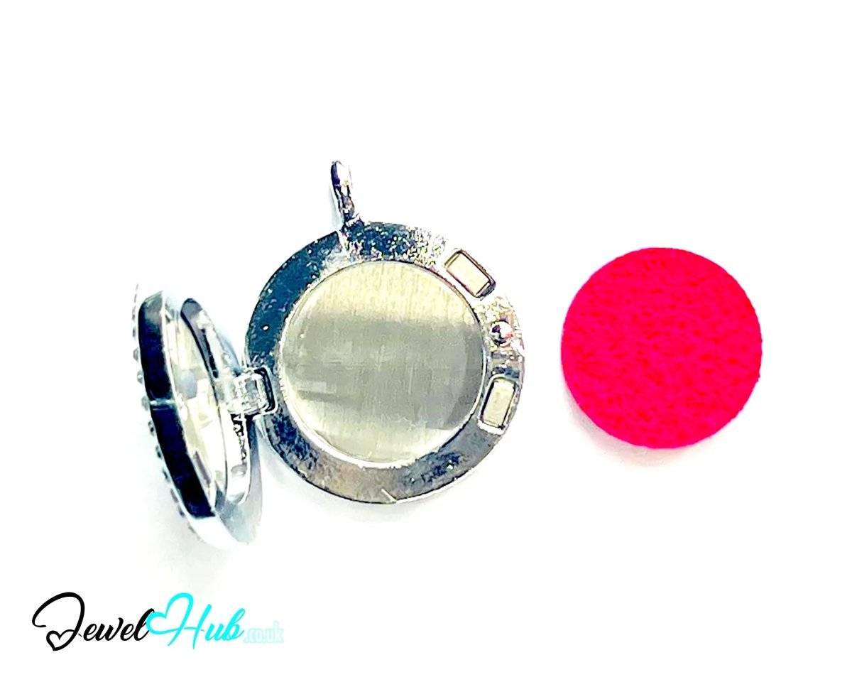 Stainless Steel Aromatherapy Pendant for Peace & Presence ✝️ Crystal Cross - JewelHub.co.uk