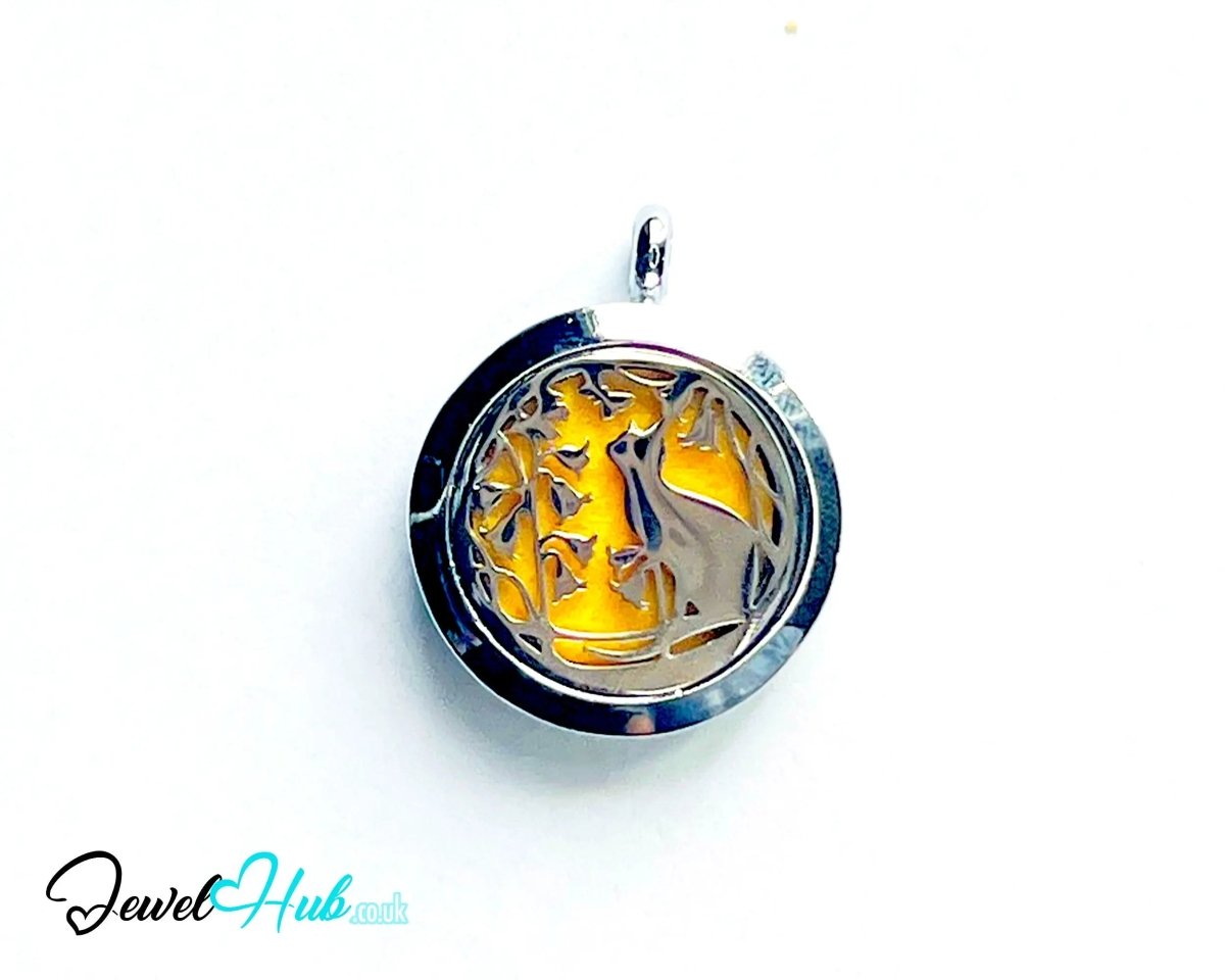 Stainless Steel Aromatherapy Pendant for Presence & Curiosity 🐱 Kindred Cat - JewelHub.co.uk