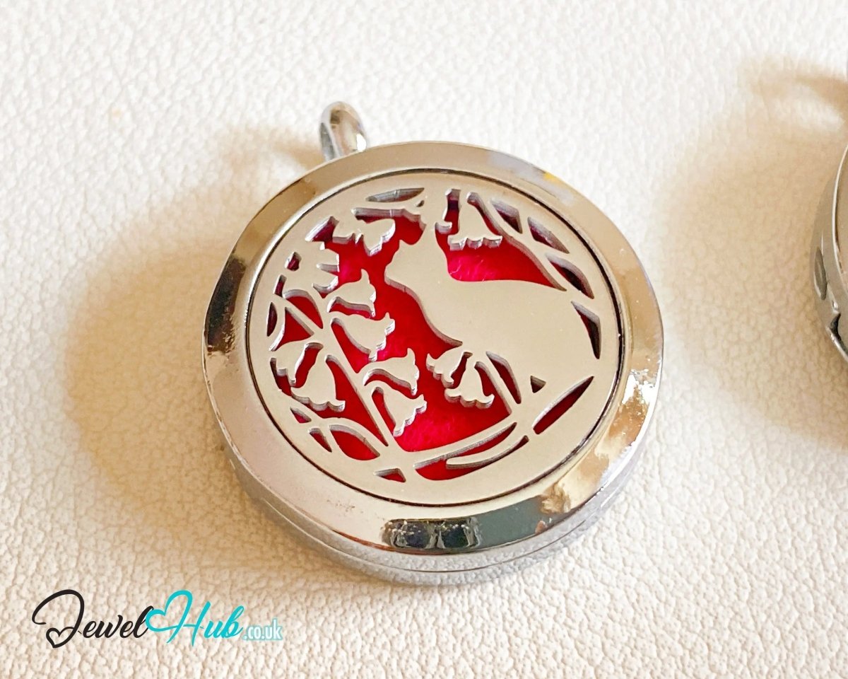 Stainless Steel Aromatherapy Pendant for Presence & Curiosity 🐱 Kindred Cat - JewelHub.co.uk