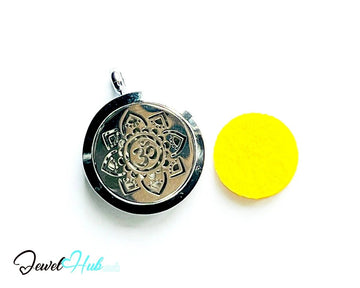 Stainless Steel Aromatherapy Pendant for Presence & Intuition 🕉️ Om Radiance - JewelHub.co.uk