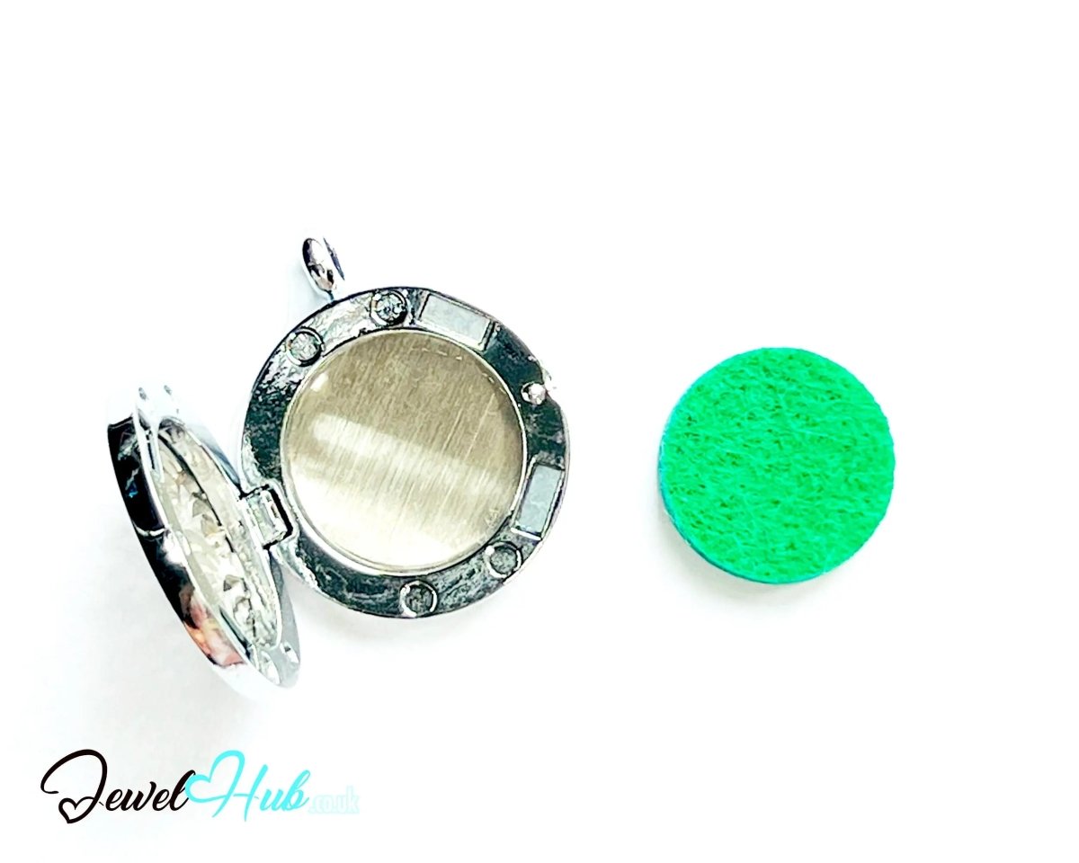 Stainless Steel Aromatherapy Pendant for Renewal & Breathwork 🌊 Verdant Flow - JewelHub.co.uk