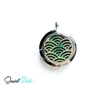 Stainless Steel Aromatherapy Pendant for Renewal & Breathwork 🌊 Verdant Flow - JewelHub.co.uk