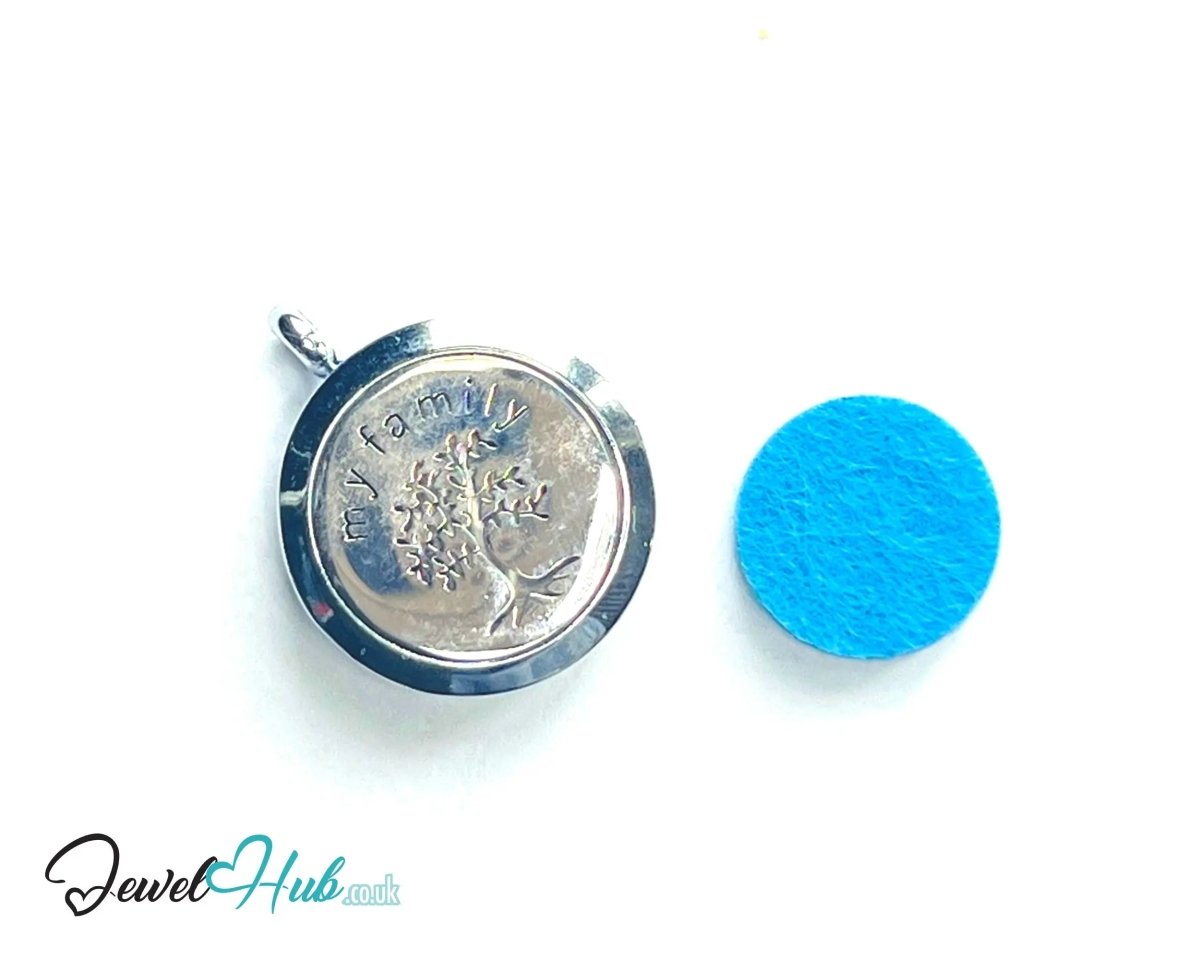 Stainless Steel Aromatherapy Pendant for Roots & Connection 🌳 Family Tree - JewelHub.co.uk